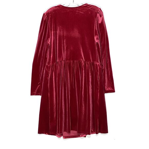 Ava & Viv Rosette Midi A-Line Red Dress 2XL Velvet Whimsigoth Emo Romantic NWT - Picture 2 of 8